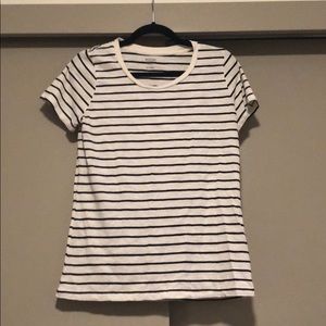 Navy and white striped T-shirt
